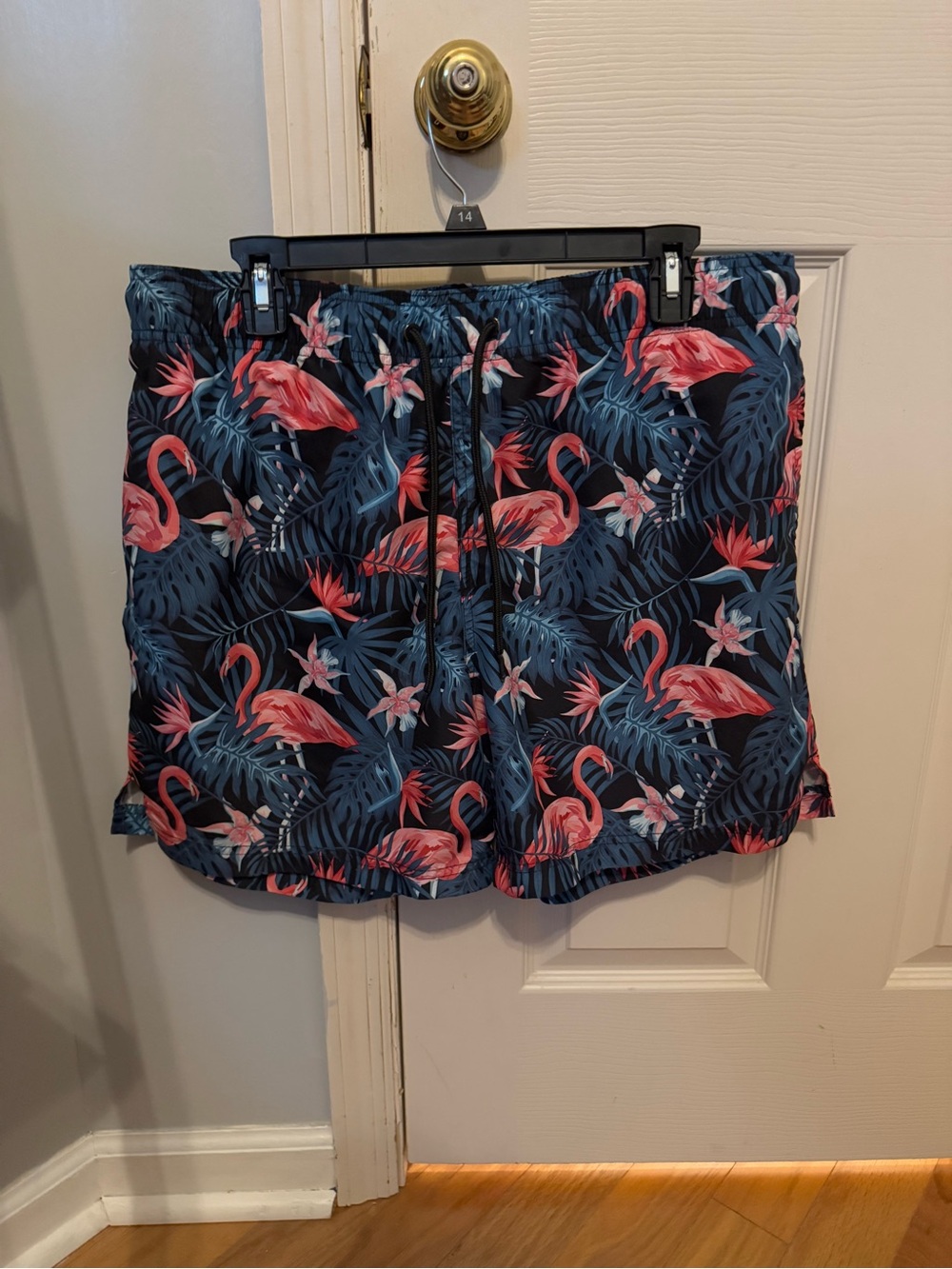 George Flamingo Swim Trunks, Men’s Size L